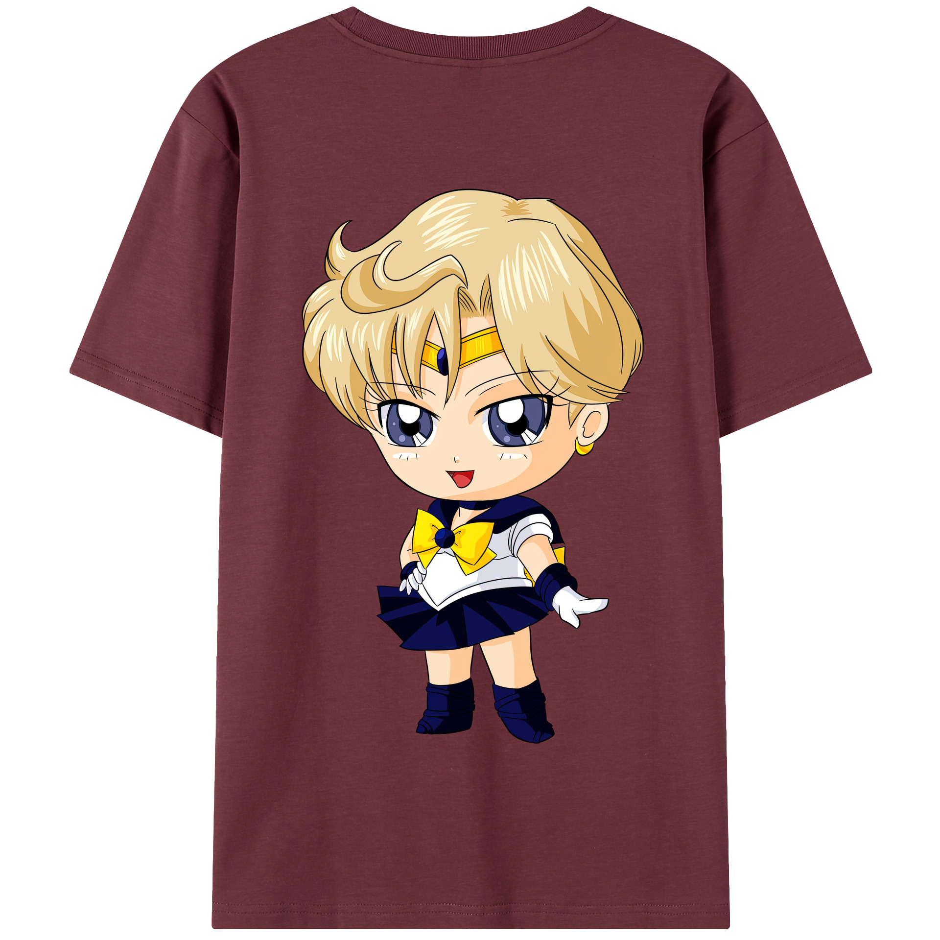 （画像用） 美少女戦士セーラームーン 天王はるか Sailor Moon Tenoh Haruka 綿100％半袖Tシャツ（背面プリント）